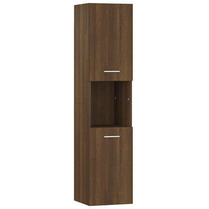 vidaXL Badezimmerschrank Braun Eichen-Optik 30x30x130 cm Holzwerkstoff