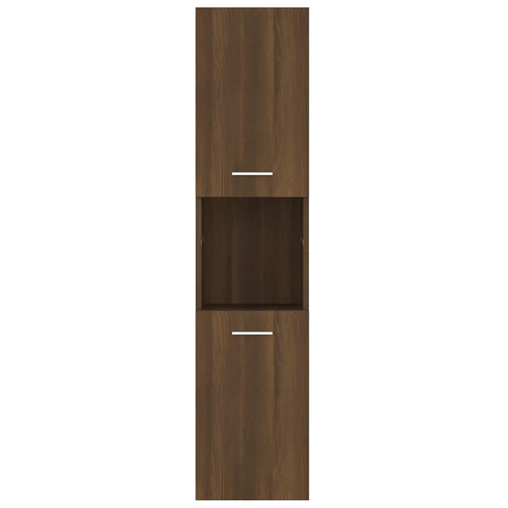 vidaXL Badezimmerschrank Braun Eichen-Optik 30x30x130 cm Holzwerkstoff