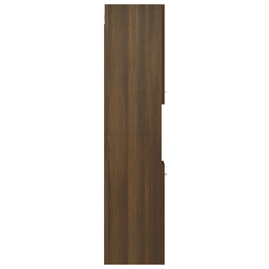 vidaXL Badezimmerschrank Braun Eichen-Optik 30x30x130 cm Holzwerkstoff