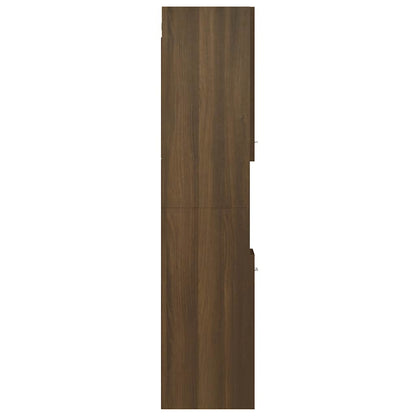vidaXL Badezimmerschrank Braun Eichen-Optik 30x30x130 cm Holzwerkstoff