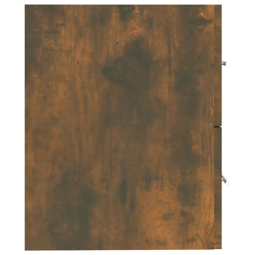 vidaXL Waschbeckenschrank Räuchereiche 60x38,5x48 cm Holzwerkstoff