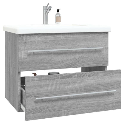 vidaXL Waschbeckenschrank Grau Sonoma 60x38,5x48 cm Holzwerkstoff
