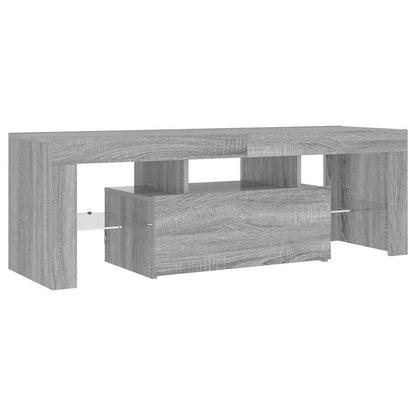 TV-Schrank mit LED-Leuchten Grau Sonoma 120x35x40 cm