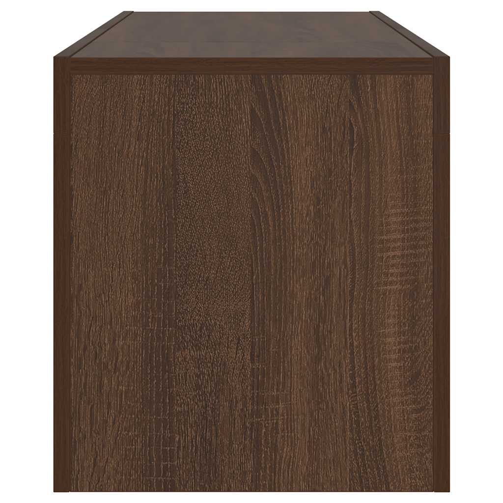 Meuble TV vidaXL avec lumières LED marron aspect chêne 120x35x40 cm