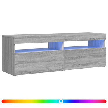 Meuble TV vidaXL avec lumières LED gris Sonoma 120x35x40 cm