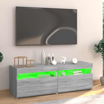 Meuble TV vidaXL avec lumières LED gris Sonoma 120x35x40 cm