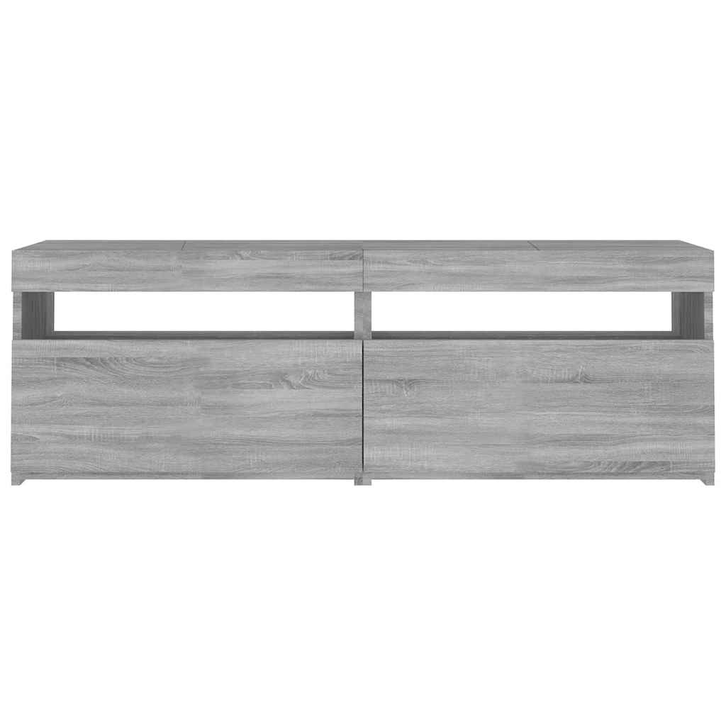 Meuble TV vidaXL avec lumières LED gris Sonoma 120x35x40 cm