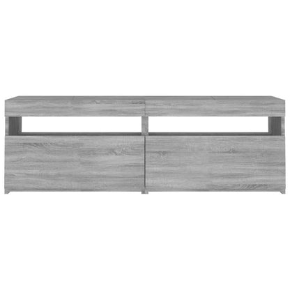 Meuble TV vidaXL avec lumières LED gris Sonoma 120x35x40 cm