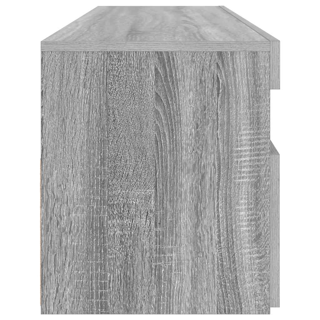 Meuble TV vidaXL avec lumières LED gris Sonoma 90x35x40 cm