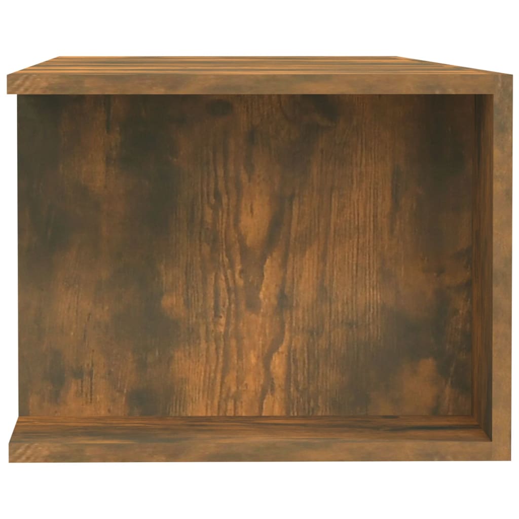 Meuble TV vidaXL avec lumières LED chêne fumé 135x39x30 cm