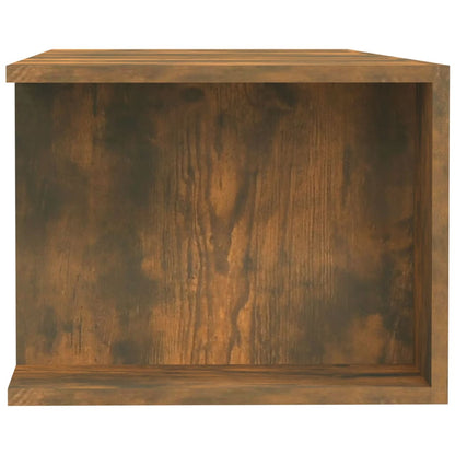 Meuble TV vidaXL avec lumières LED chêne fumé 135x39x30 cm