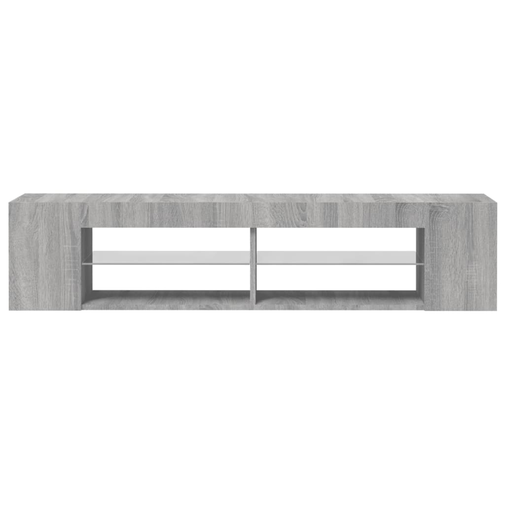 Meuble TV vidaXL avec lumières LED gris Sonoma 135x39x30 cm