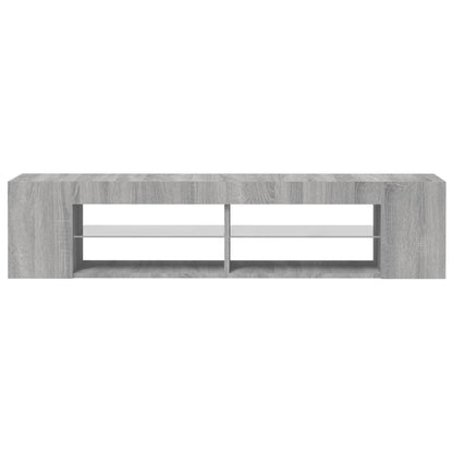 Meuble TV vidaXL avec lumières LED gris Sonoma 135x39x30 cm
