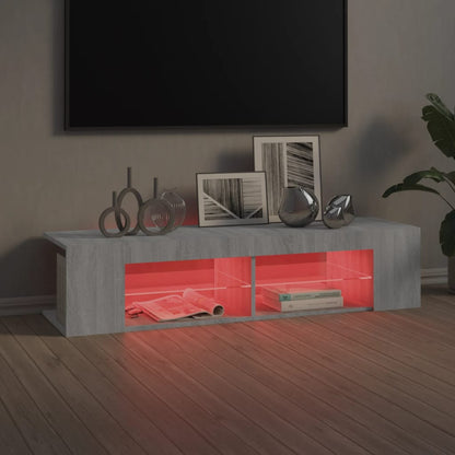 Meuble TV vidaXL avec lumières LED gris Sonoma 135x39x30 cm