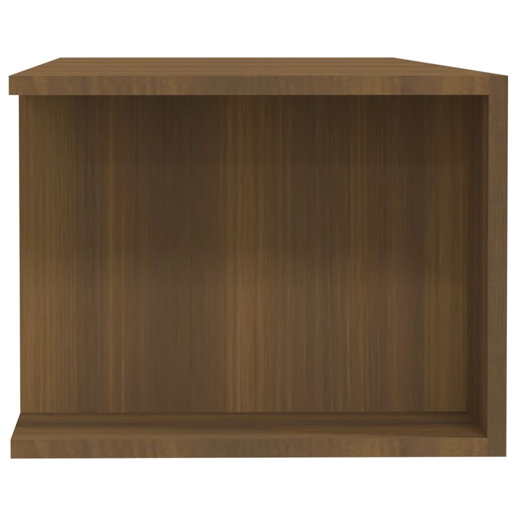 Meuble TV vidaXL avec lumières LED marron aspect chêne 135x39x30 cm