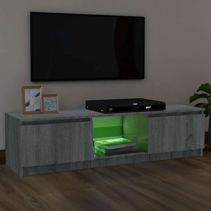 Meuble TV vidaXL avec lumières LED gris Sonoma 120x30x36 cm