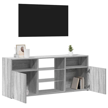 TV-Schrank mit LED-Leuchten Grau Sonoma 120x30x50 cm