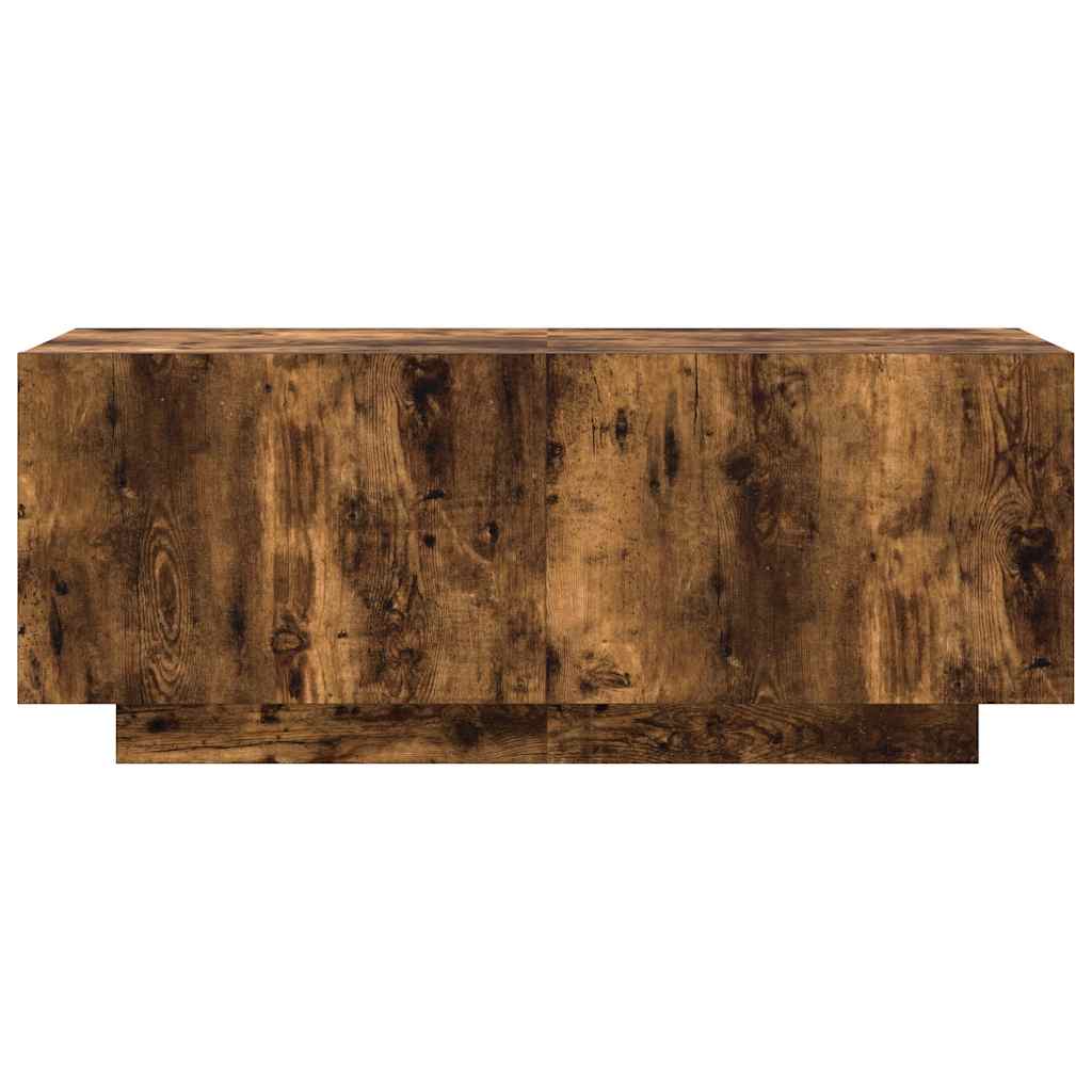 vidaXL Meuble TV chêne fumé 100x35x40 cm bois d'ingénierie