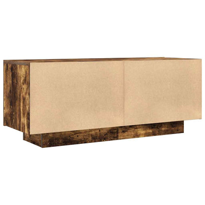 vidaXL Meuble TV chêne fumé 100x35x40 cm bois d'ingénierie