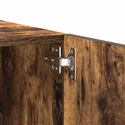 vidaXL Meuble TV chêne fumé 100x35x40 cm bois d'ingénierie