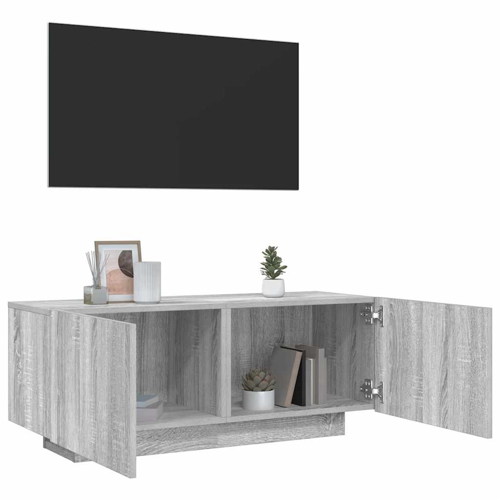 Meuble TV vidaXL gris Sonoma 100x35x40 cm aggloméré