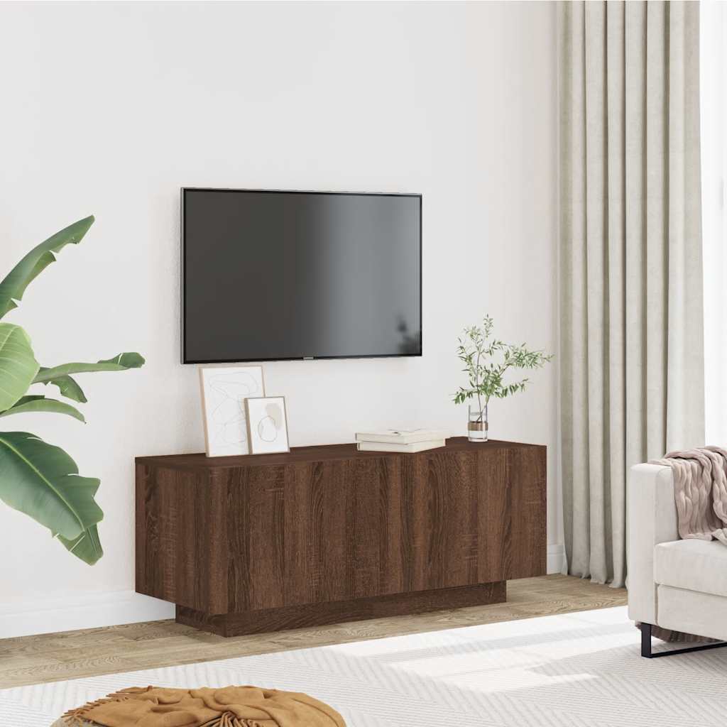 vidaXL Meuble TV marron aspect chêne 100x35x40 cm bois d'ingénierie