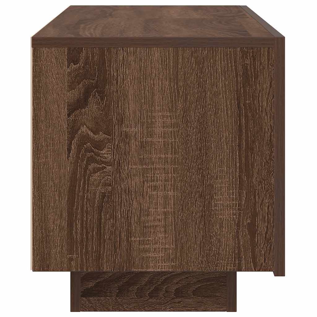 vidaXL Meuble TV marron aspect chêne 100x35x40 cm bois d'ingénierie