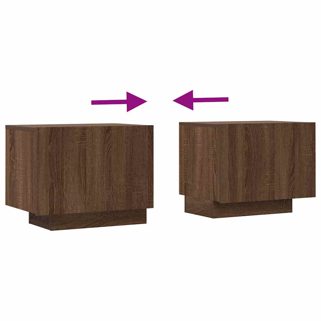 vidaXL Meuble TV marron aspect chêne 100x35x40 cm bois d'ingénierie