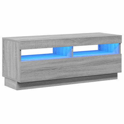 Meuble TV vidaXL avec lumières LED gris Sonoma 100x35x40 cm