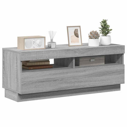 Meuble TV vidaXL avec lumières LED gris Sonoma 100x35x40 cm