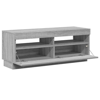 Meuble TV vidaXL avec lumières LED gris Sonoma 100x35x40 cm