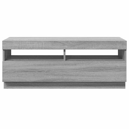 Meuble TV vidaXL avec lumières LED gris Sonoma 100x35x40 cm