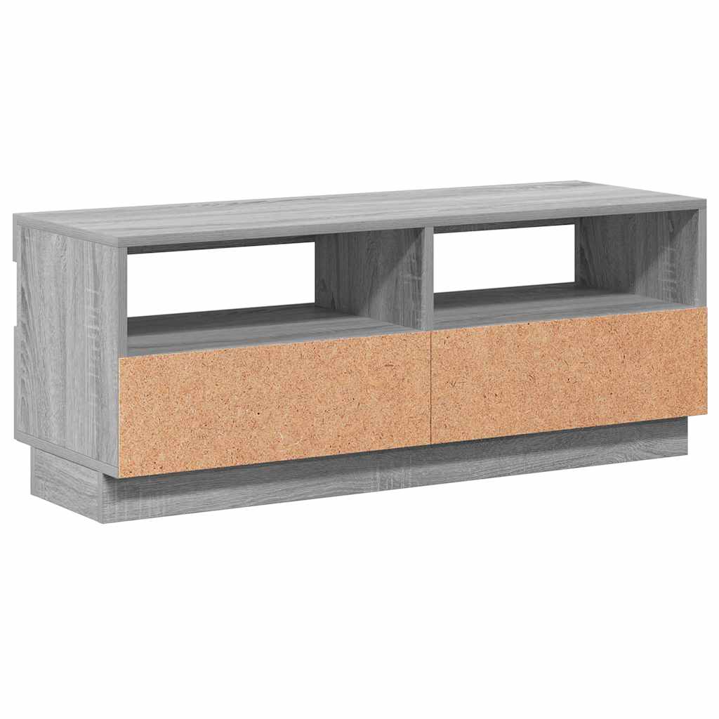 Meuble TV vidaXL avec lumières LED gris Sonoma 100x35x40 cm