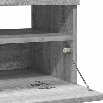 Meuble TV vidaXL avec lumières LED gris Sonoma 100x35x40 cm