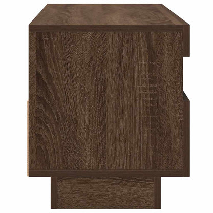 Meuble TV vidaXL avec lumières LED marron aspect chêne 100x35x40 cm