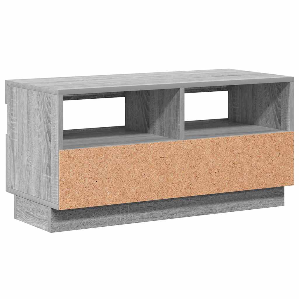 vidaXL Meuble TV avec lumières LED gris Sonoma 80x35x40 cm
