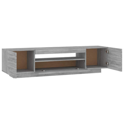 vidaXL Meuble TV avec lumières LED Gris Sonoma 160x35x40 cm