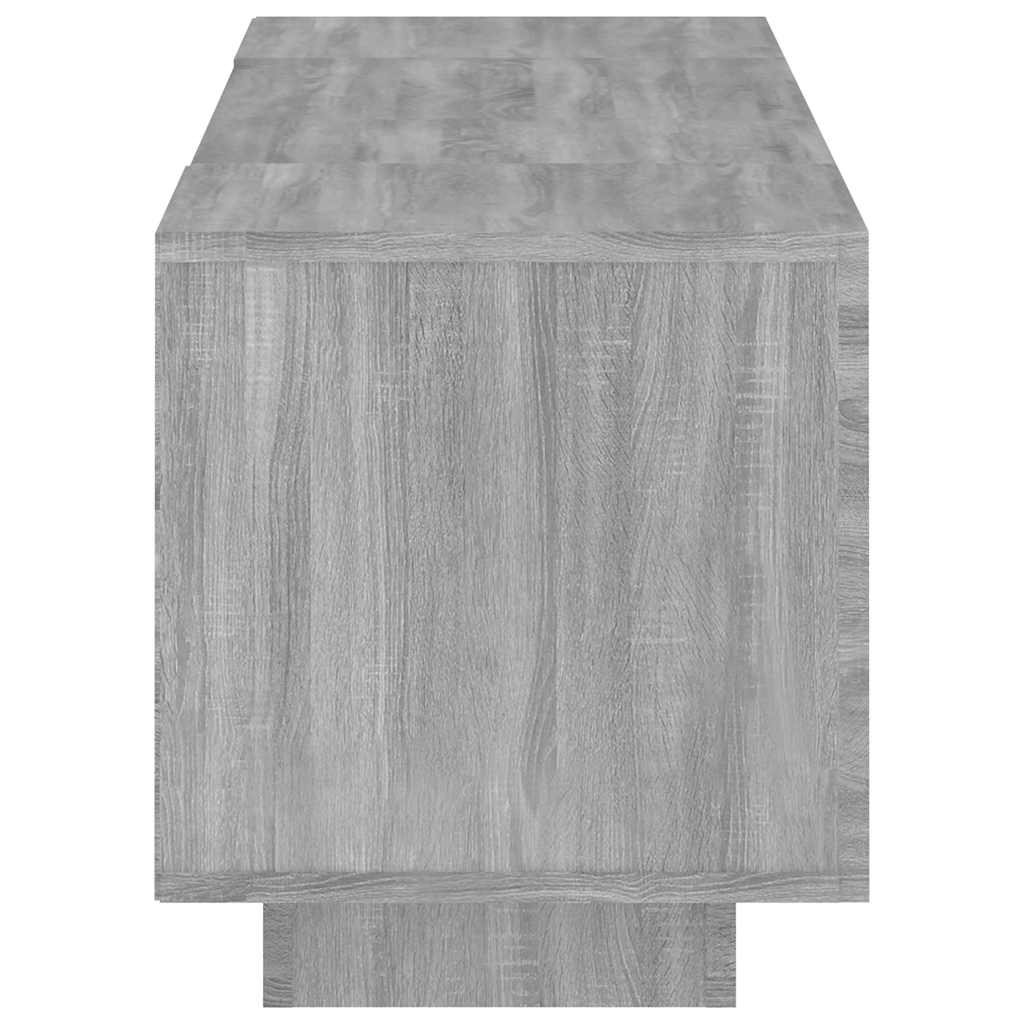vidaXL Meuble TV avec lumières LED Gris Sonoma 160x35x40 cm