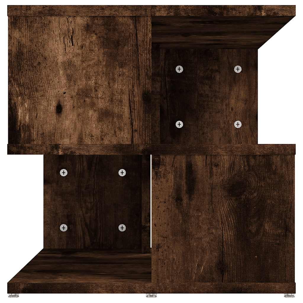 vidaXL Table d'appoint chêne fumé 40x40x40 cm bois d'ingénierie