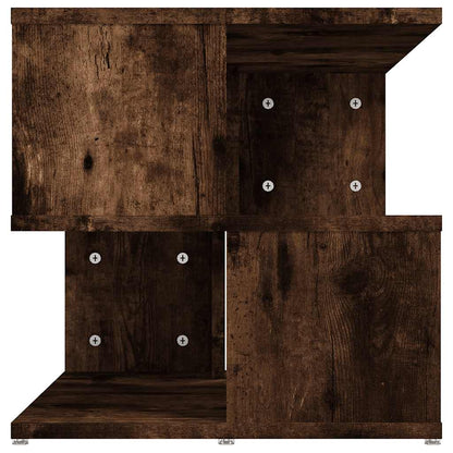 vidaXL Table d'appoint chêne fumé 40x40x40 cm bois d'ingénierie