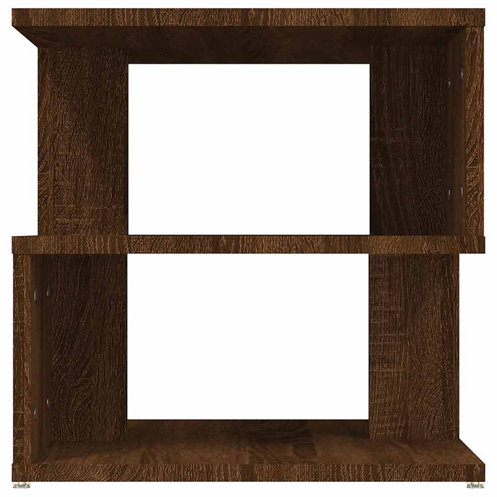 vidaXL Table d'appoint Marron aspect chêne 40x40x40 cm Bois d'ingénierie