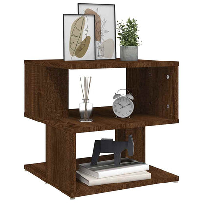 vidaXL Table d'appoint Marron aspect chêne 40x40x40 cm Bois d'ingénierie