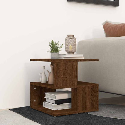 vidaXL Table d'appoint Marron aspect chêne 40x40x40 cm Bois d'ingénierie