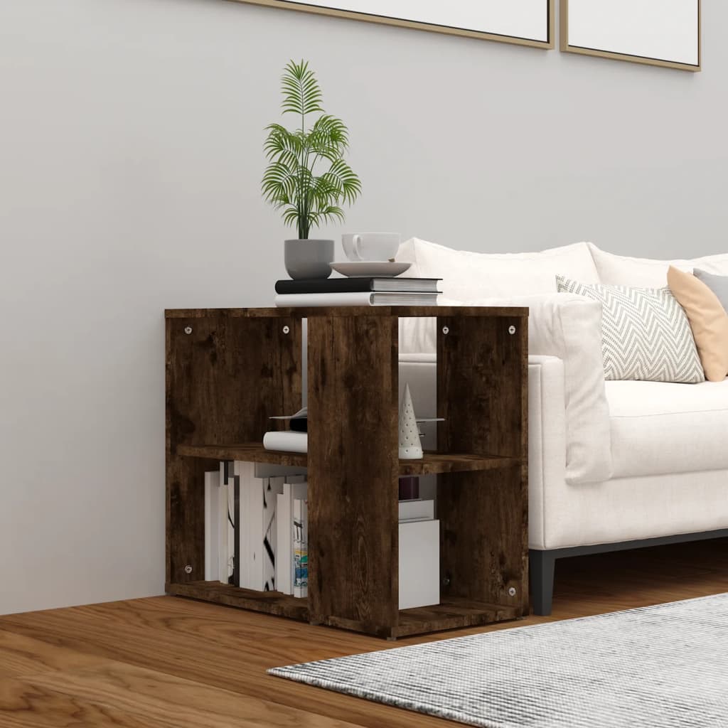 vidaXL Table d'appoint chêne fumé 60x30x50 cm bois d'ingénierie