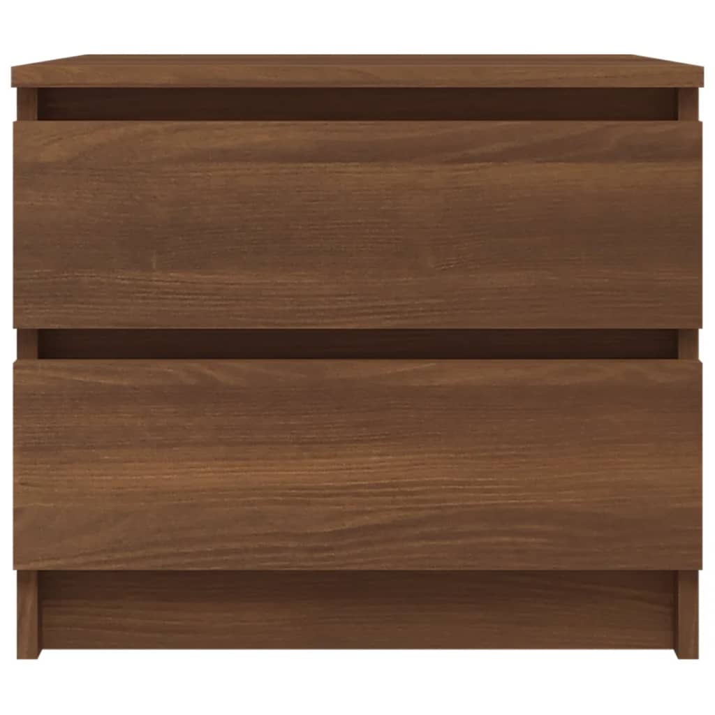 vidaXL Nachttische 2 Stk Braun Eichen-Optik 50x39x43,5cm Holzwerkstoff