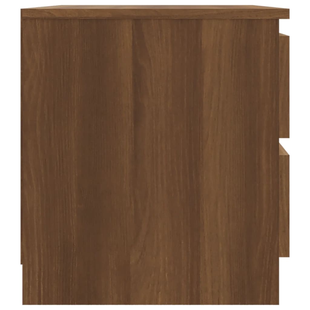 vidaXL Nachttische 2 Stk Braun Eichen-Optik 50x39x43,5cm Holzwerkstoff