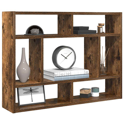 vidaXL Wandregal Räuchereiche 75x16x55 cm Holzwerkstoff