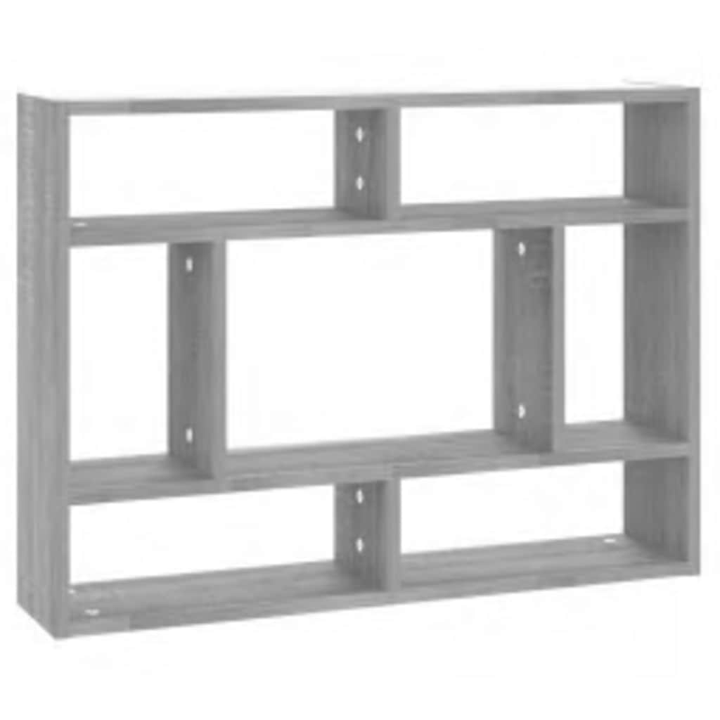 vidaXL Wandregal Grau Sonoma 75x16x55 cm Holzwerkstoff