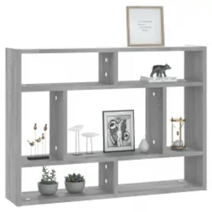 vidaXL Wandregal Grau Sonoma 75x16x55 cm Holzwerkstoff