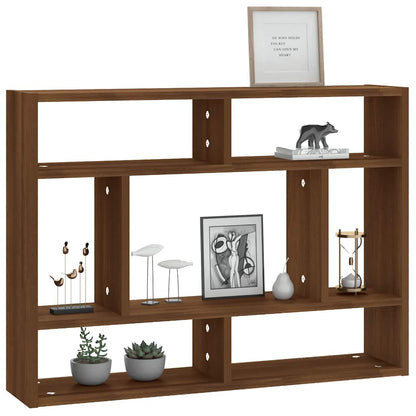 vidaXL Wandregal Braun Eichen-Optik 75x16x55 cm Holzwerkstoff
